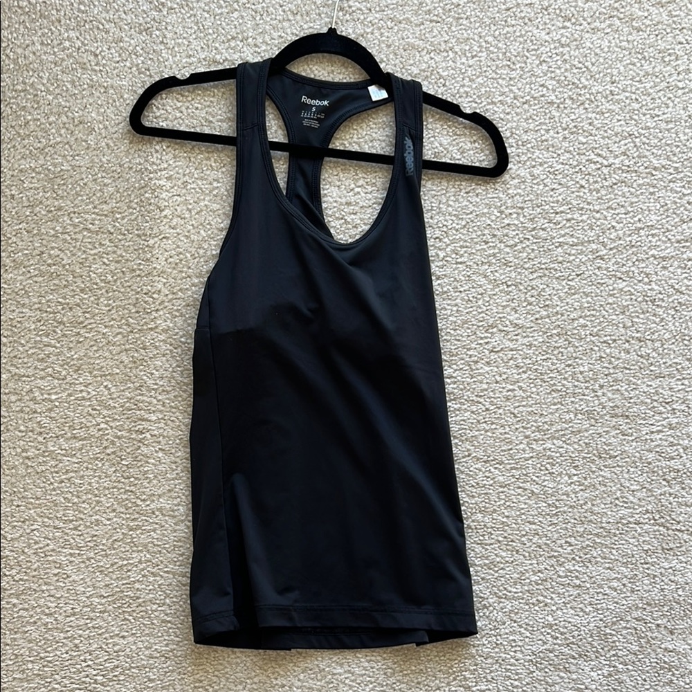 Reebok Fitted Cut Out Tank Top Blue Black